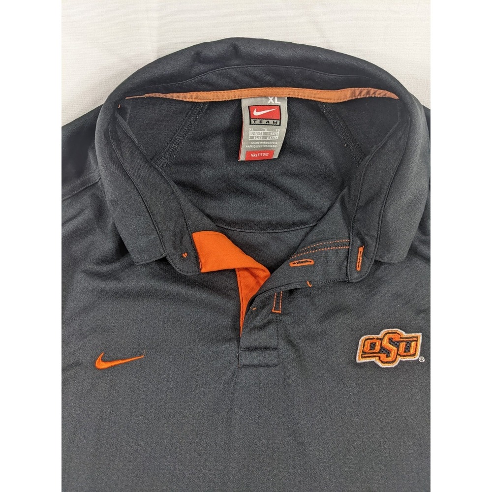 vintage 1990s Oklahoma State Cowboys OSU nike team sports polo shirt XL - Picture 2 of 7